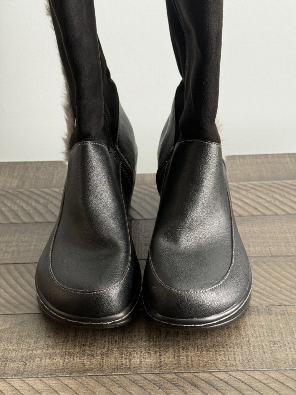 JBU by Jambu "Camille" Faux Fur Lined Side Zip Wedge Mid-Calf Boots Wm Size 7M - Picture 3 of 11